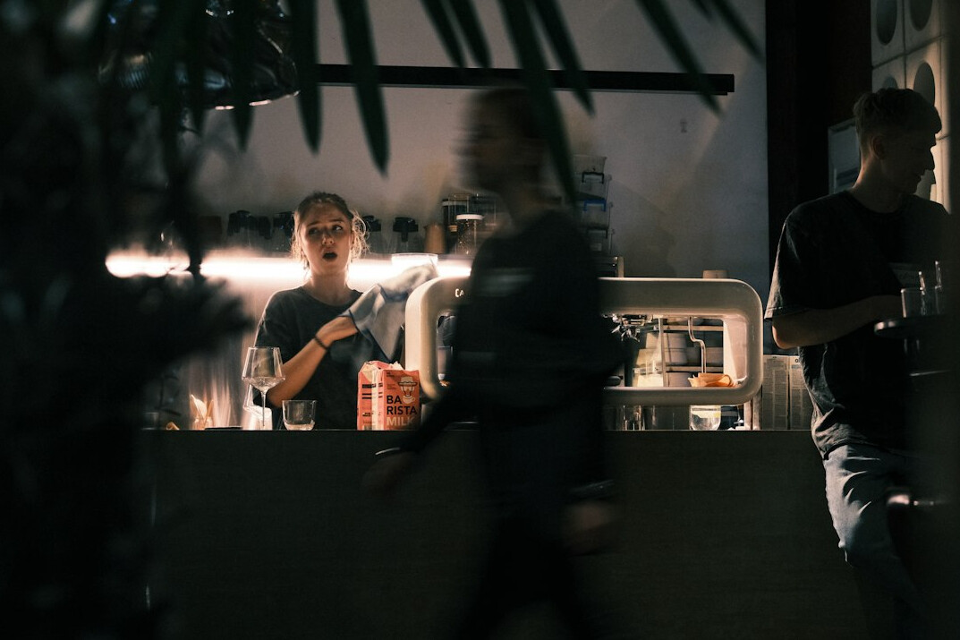 people in line at coffee shop
